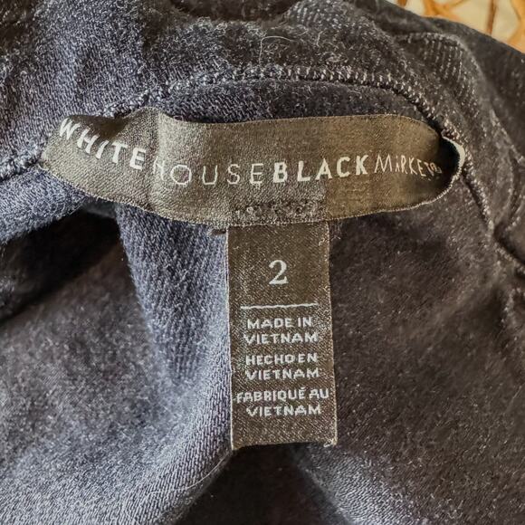 White House Black Market-Denim Zip Front Collared Dress-Pockets-Women's Size 2 - Picture 8 of 9